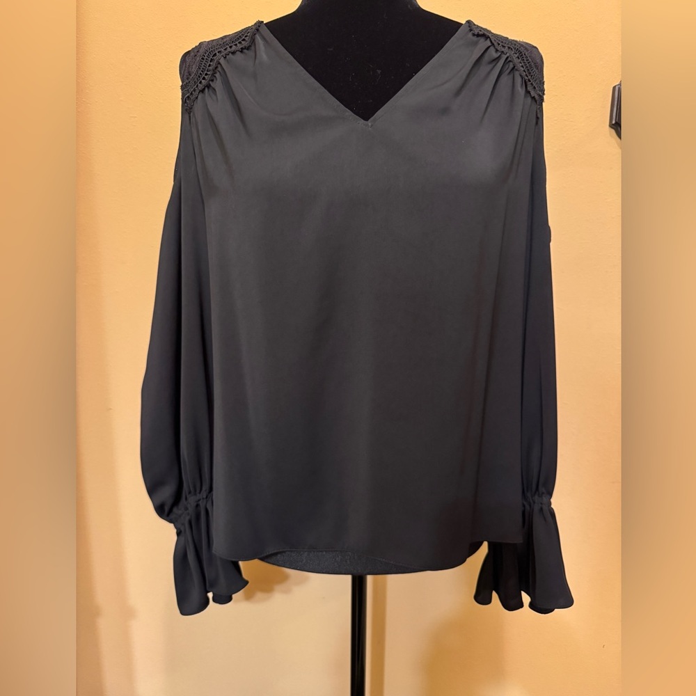 Ramy Brook Black Blouse with Elegant Sleeves